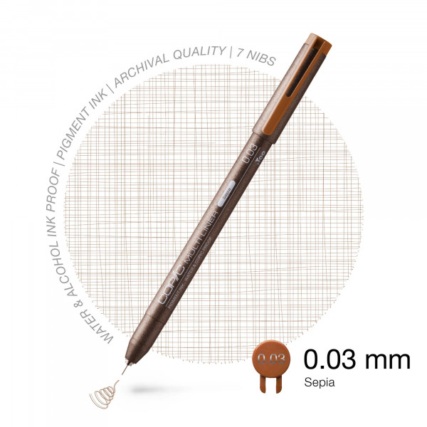 Copic Multiliner, sepia, 0.03mm