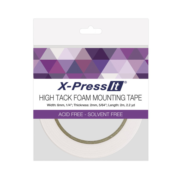 transotype X-Press It High Tack Foam Mounting Tape, 6mmx2m